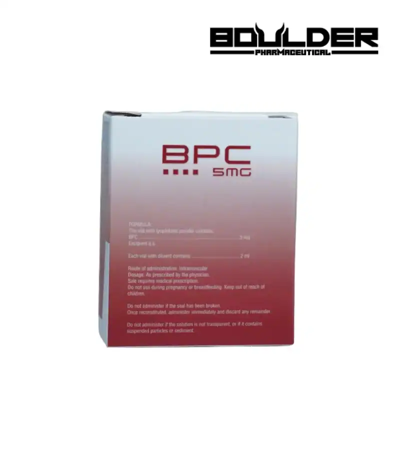 BPC 5 MG Péptido BPC-157 Boulder Pharmaceutical – Reparación de tendones, ligamentos y recuperación avanzada.