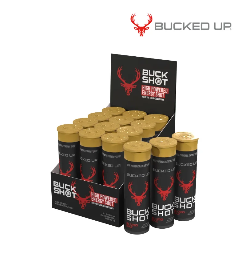 Bucked Up Buckshots 12 pack bebidas energéticas tipo shot