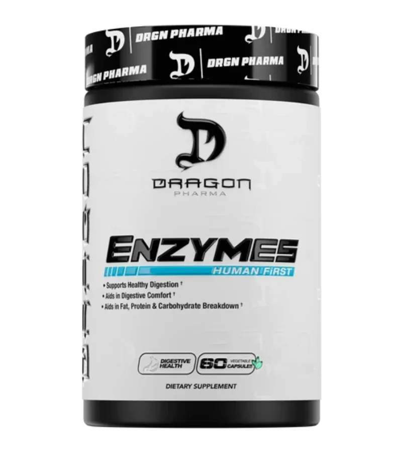 Dragon Pharma enzimas digestivas 60 cápsulas suplemento digestivo